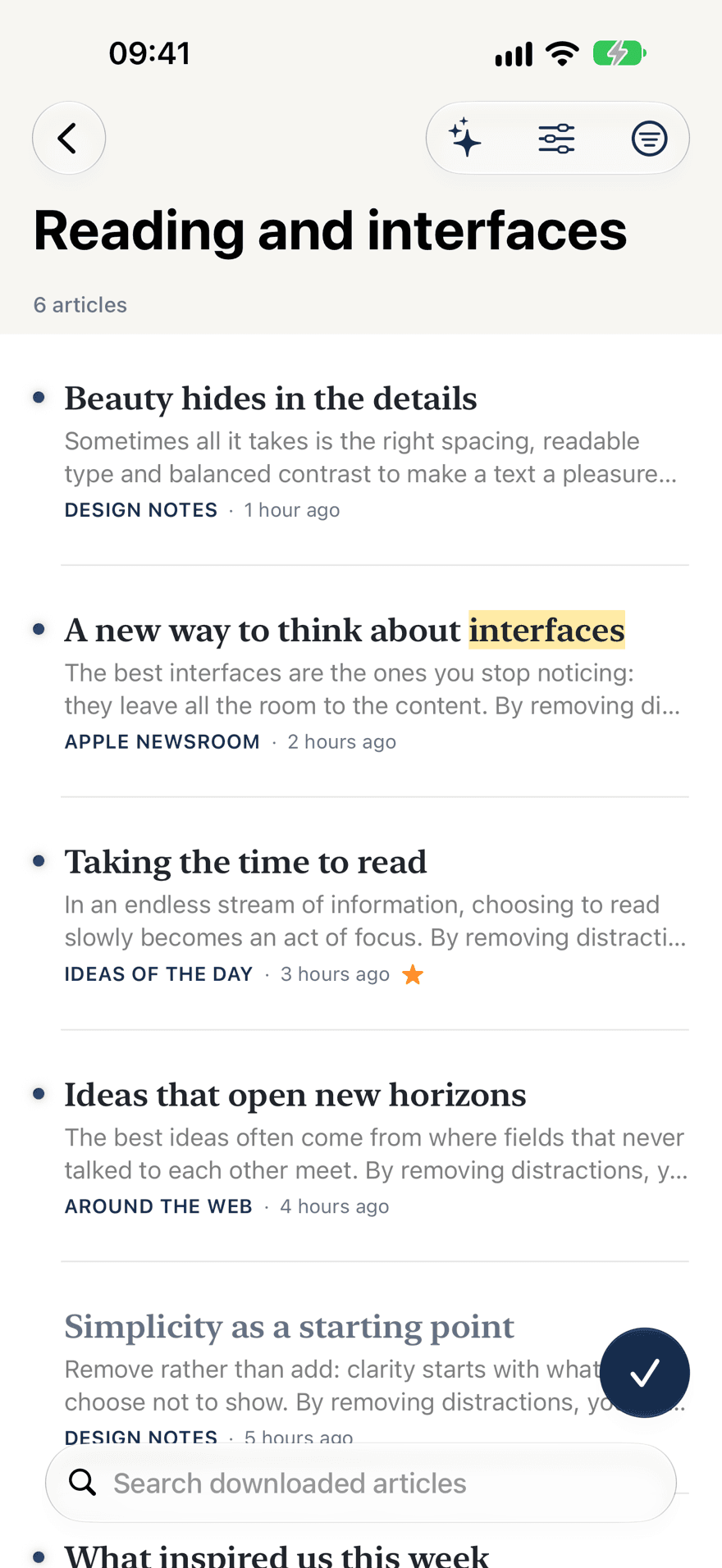 Smart folders — iPhone